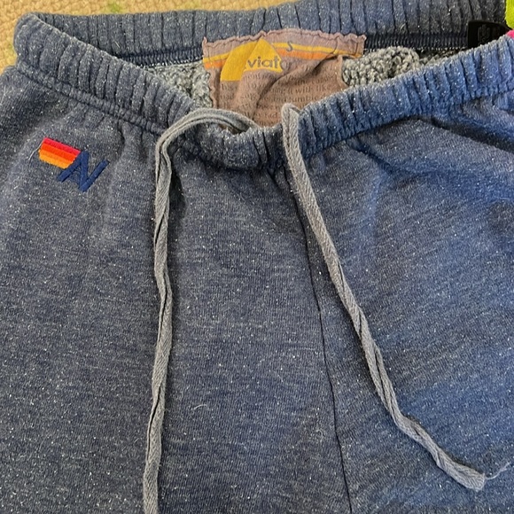 Aviator Nation heather navy striped sweatpants VGUC - Picture 2 of 4
